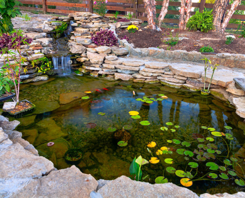 Hickory, NC landscaping water feature